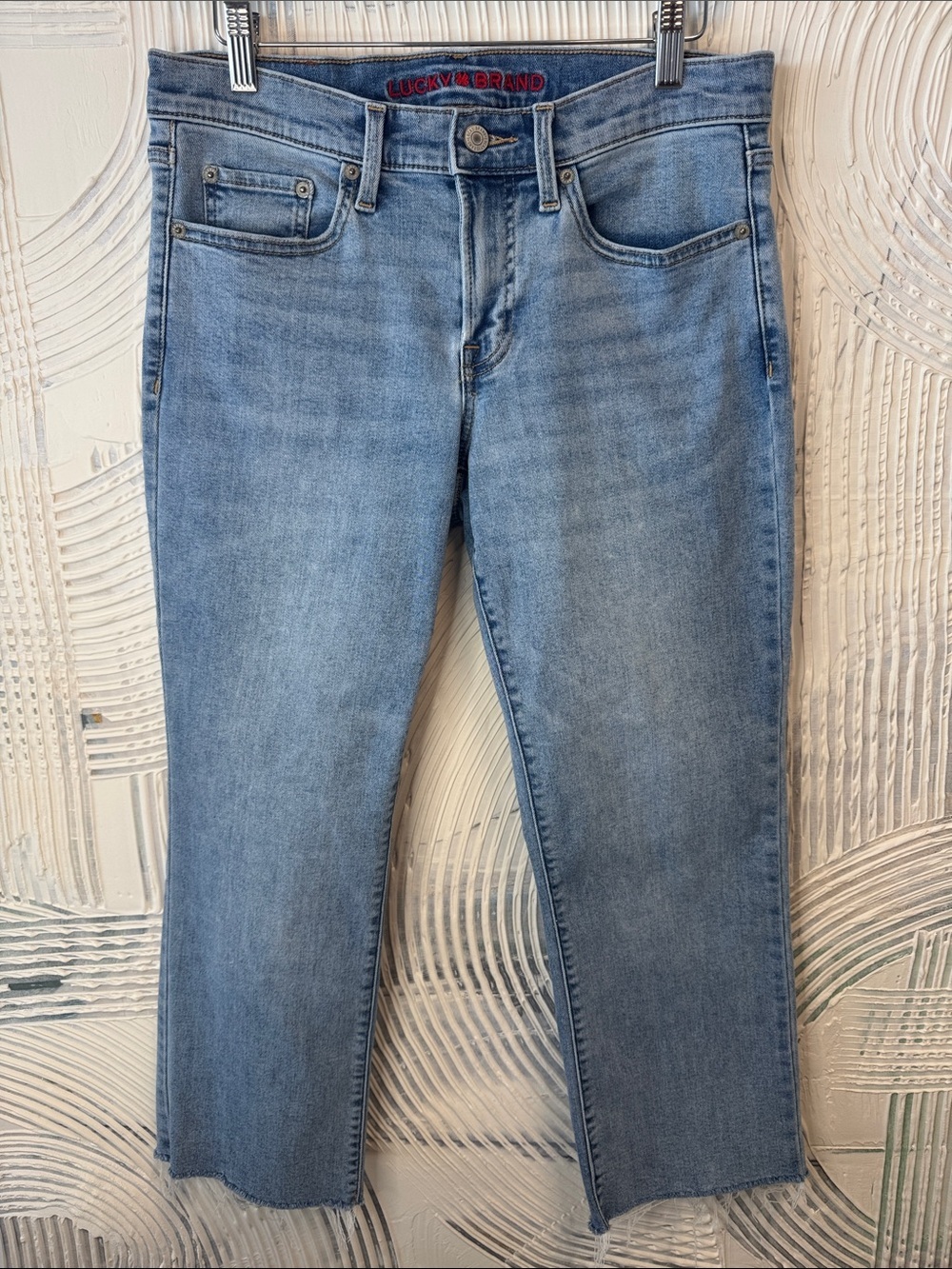 Lucky Brand Light Blue Straight Crop Denim Jeans N0497